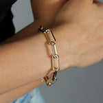 Paperclip Bracelet | 9mm 18k Gold Plated