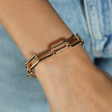 Paperclip Bracelet | 9mm 18k Gold Plated