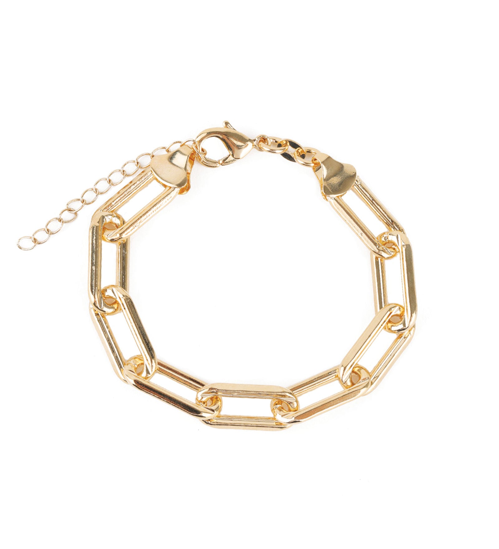 Baseline-Paperclip Bracelet | 9mm-Bracelets-18k Gold Plated-Blue Ruby Jewellery-Vancouver Canada