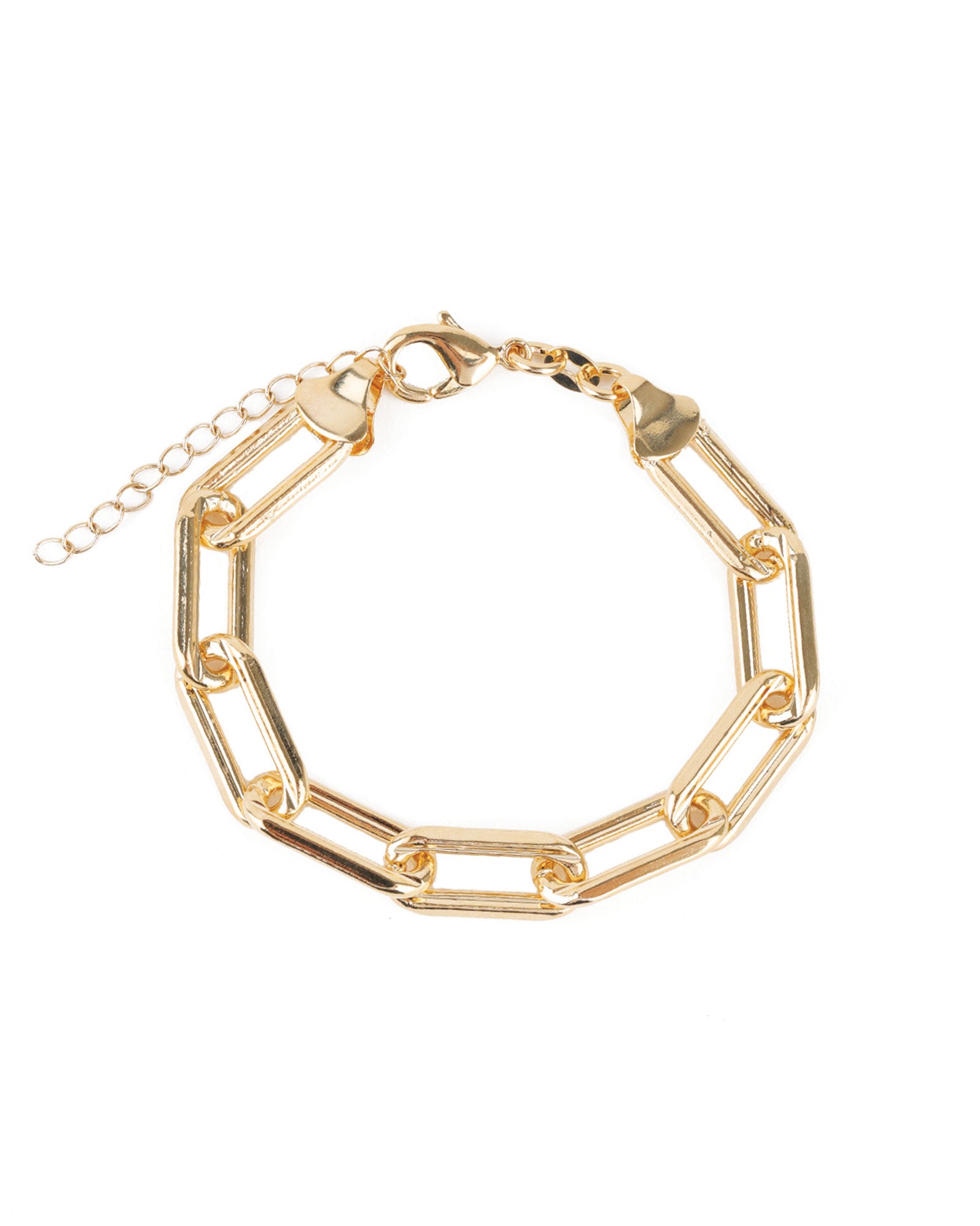 Baseline-Paperclip Bracelet | 9mm-Bracelets-18k Gold Plated-Blue Ruby Jewellery-Vancouver Canada