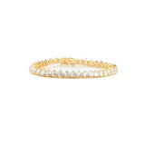 Baseline-Tennis 3 Prong CZ Bracelet | 5mm-Bracelets-18k Gold Plated, Cubic Zirconia-Blue Ruby Jewellery-Vancouver Canada