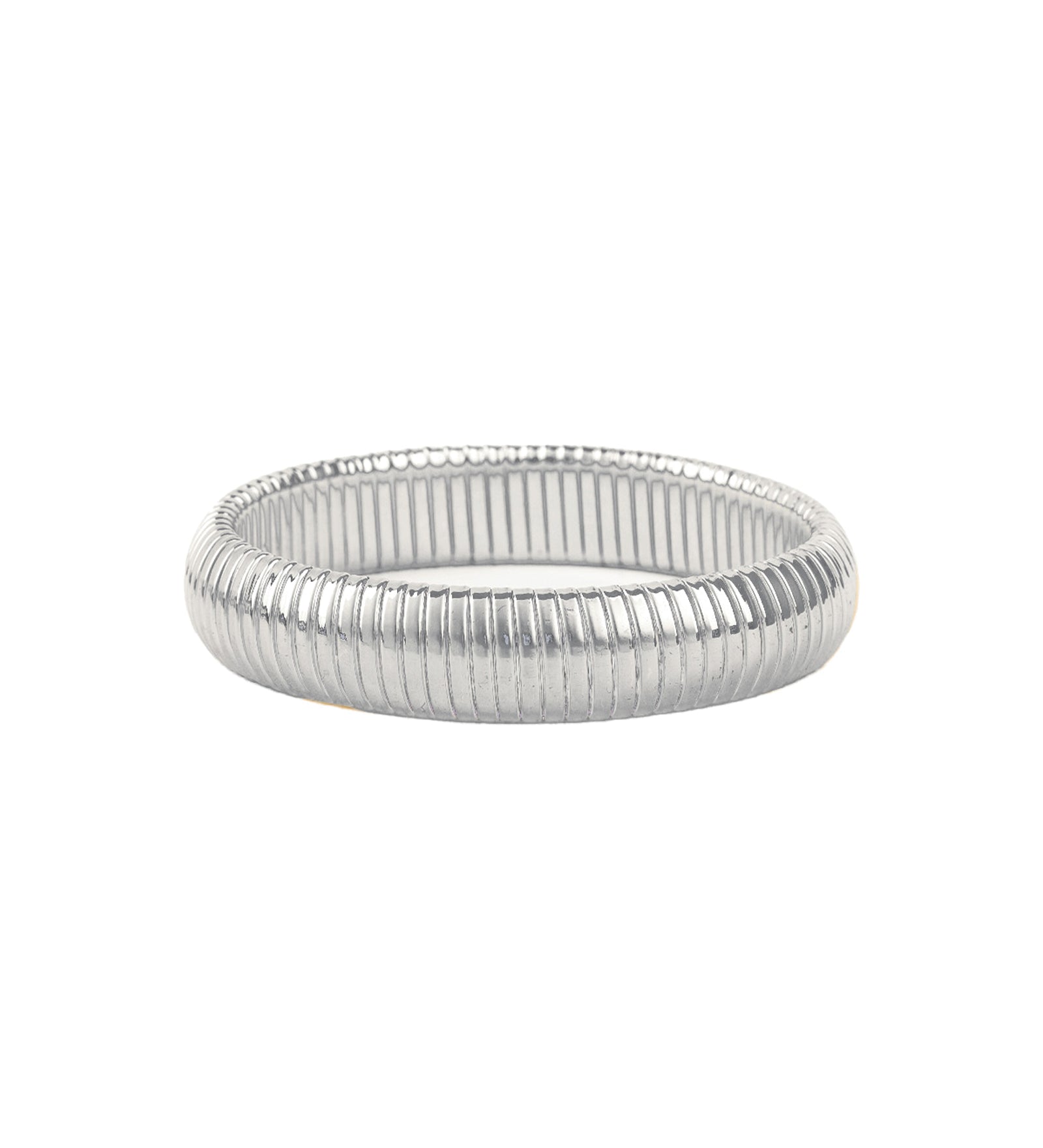 Baseline-Wide Cobra Bangle-Bracelets-Rhodium Plated-Blue Ruby Jewellery-Vancouver Canada