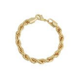 Rope Chain Bracelet | 7mm 18k Gold Plated
