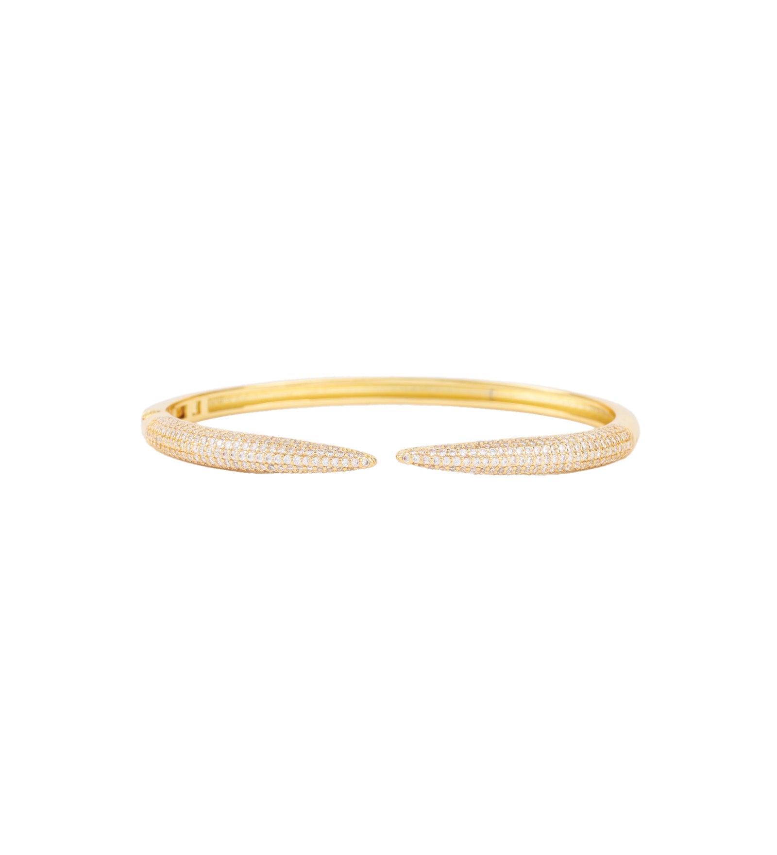 Claw Pavé Cuff 18k Gold Plated, Cubic Zirconia