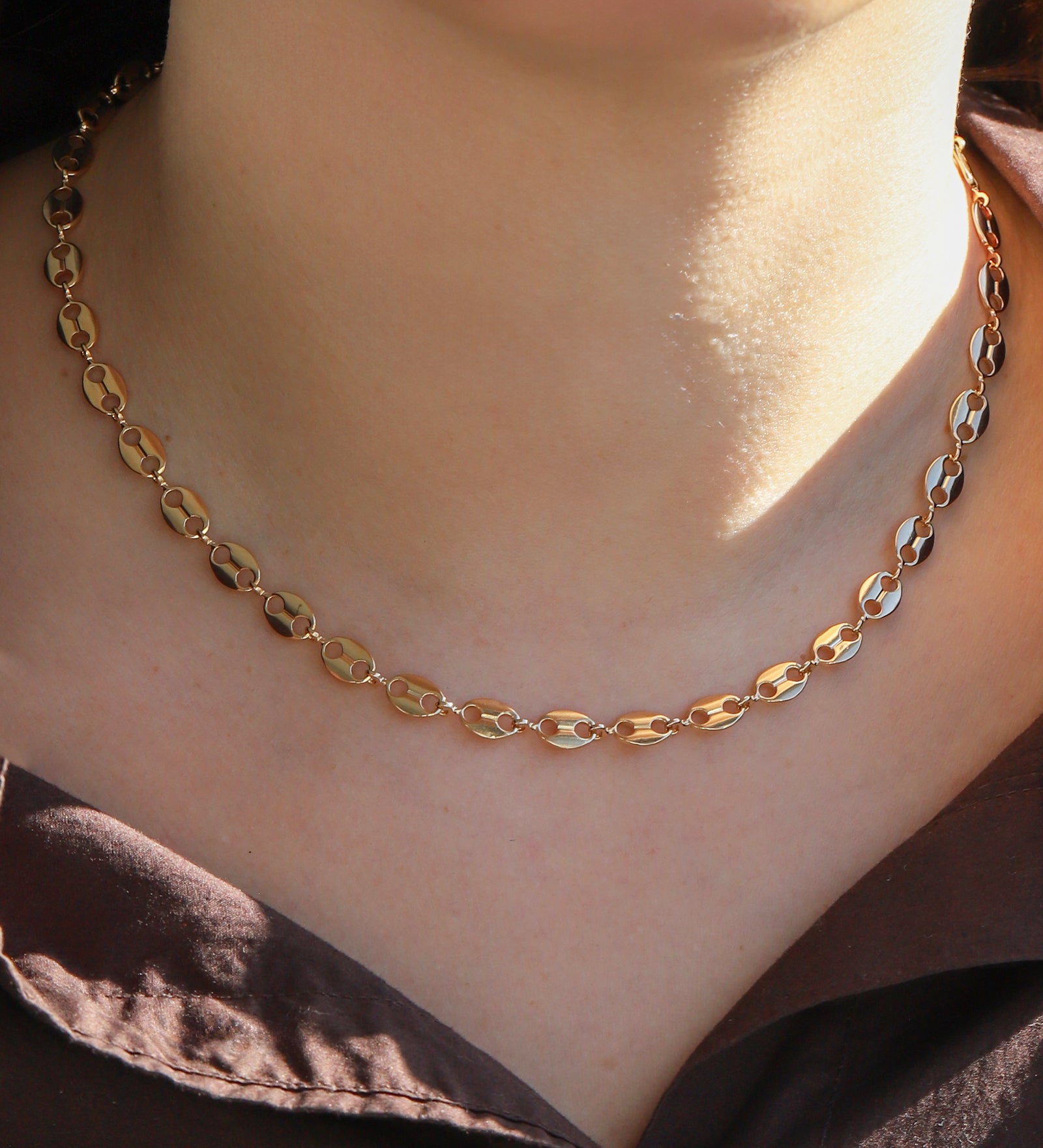 Baseline-Oval Mariner Link Necklace-Necklaces-Blue Ruby Jewellery-Vancouver Canada