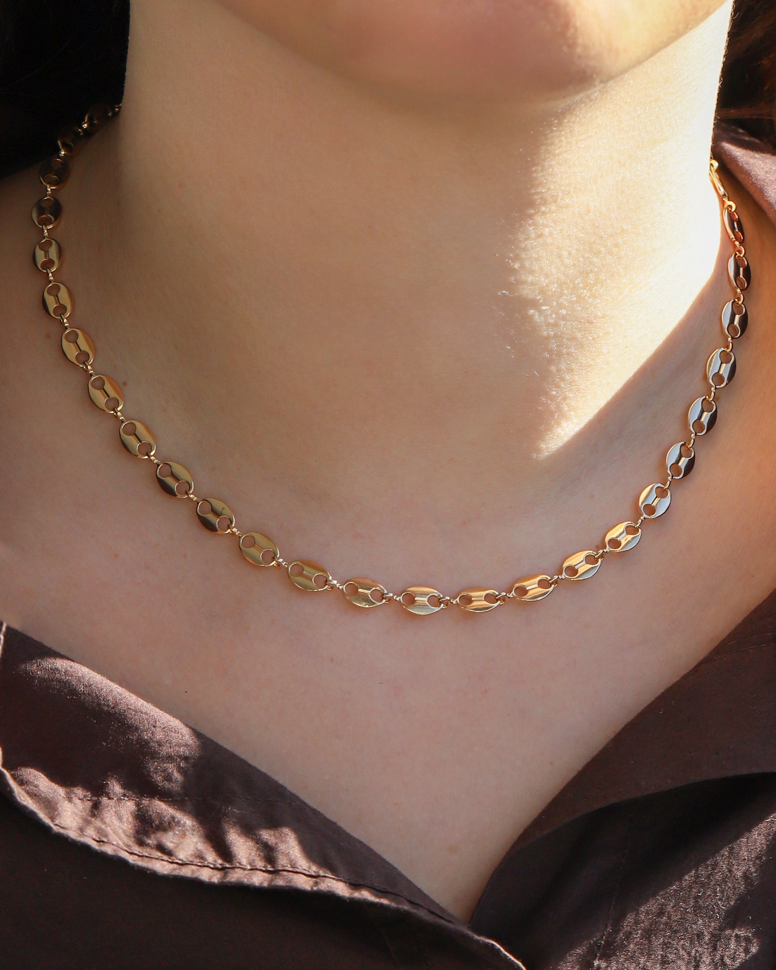 Baseline-Oval Mariner Link Necklace-Necklaces-Blue Ruby Jewellery-Vancouver Canada