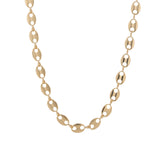 Oval Mariner Link Necklace 18k Gold Plated