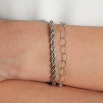 Baseline-Oval Text Link Bracelet-Bracelets-Blue Ruby Jewellery-Vancouver Canada