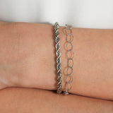Baseline-Oval Text Link Bracelet-Bracelets-Blue Ruby Jewellery-Vancouver Canada