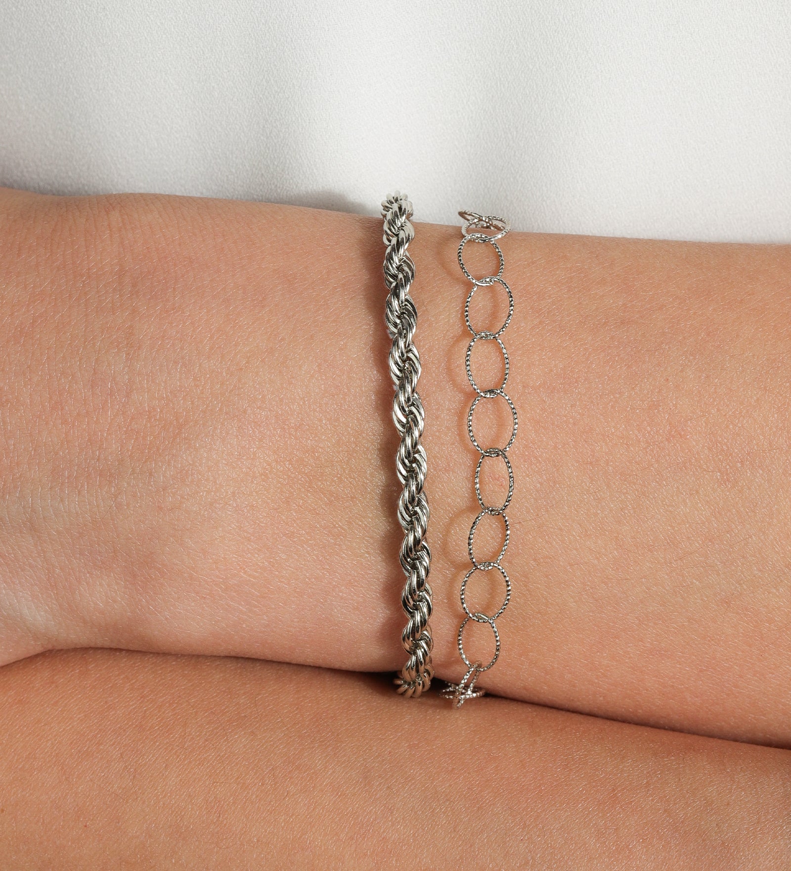 Baseline-Oval Text Link Bracelet-Bracelets-Blue Ruby Jewellery-Vancouver Canada