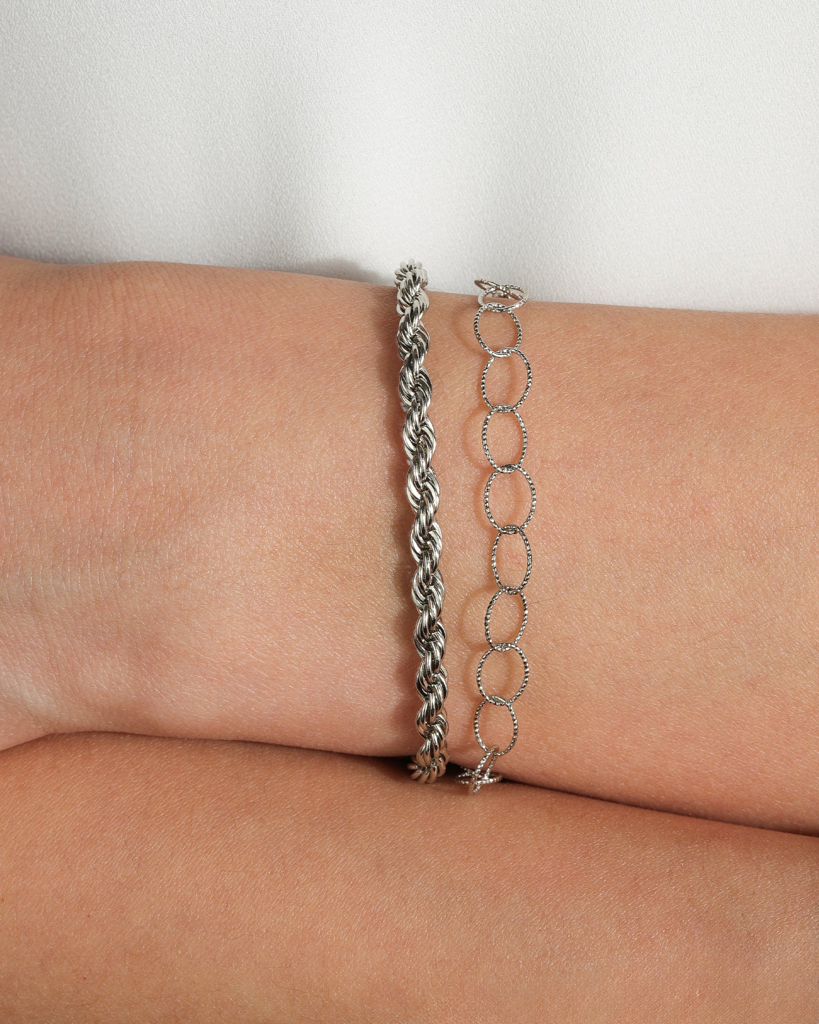 Baseline-Oval Text Link Bracelet-Bracelets-Blue Ruby Jewellery-Vancouver Canada