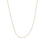 Baseline-Baguette CZ Link Necklace | 3mm-Necklaces-18k Gold Plated, Cubic Zirconia-Blue Ruby Jewellery-Vancouver Canada