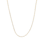 Baseline-Baguette CZ Link Necklace | 3mm-Necklaces-18k Gold Plated, Cubic Zirconia-Blue Ruby Jewellery-Vancouver Canada