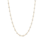 Pearl Paperclip Necklace 18k Gold Plated, White Pearl