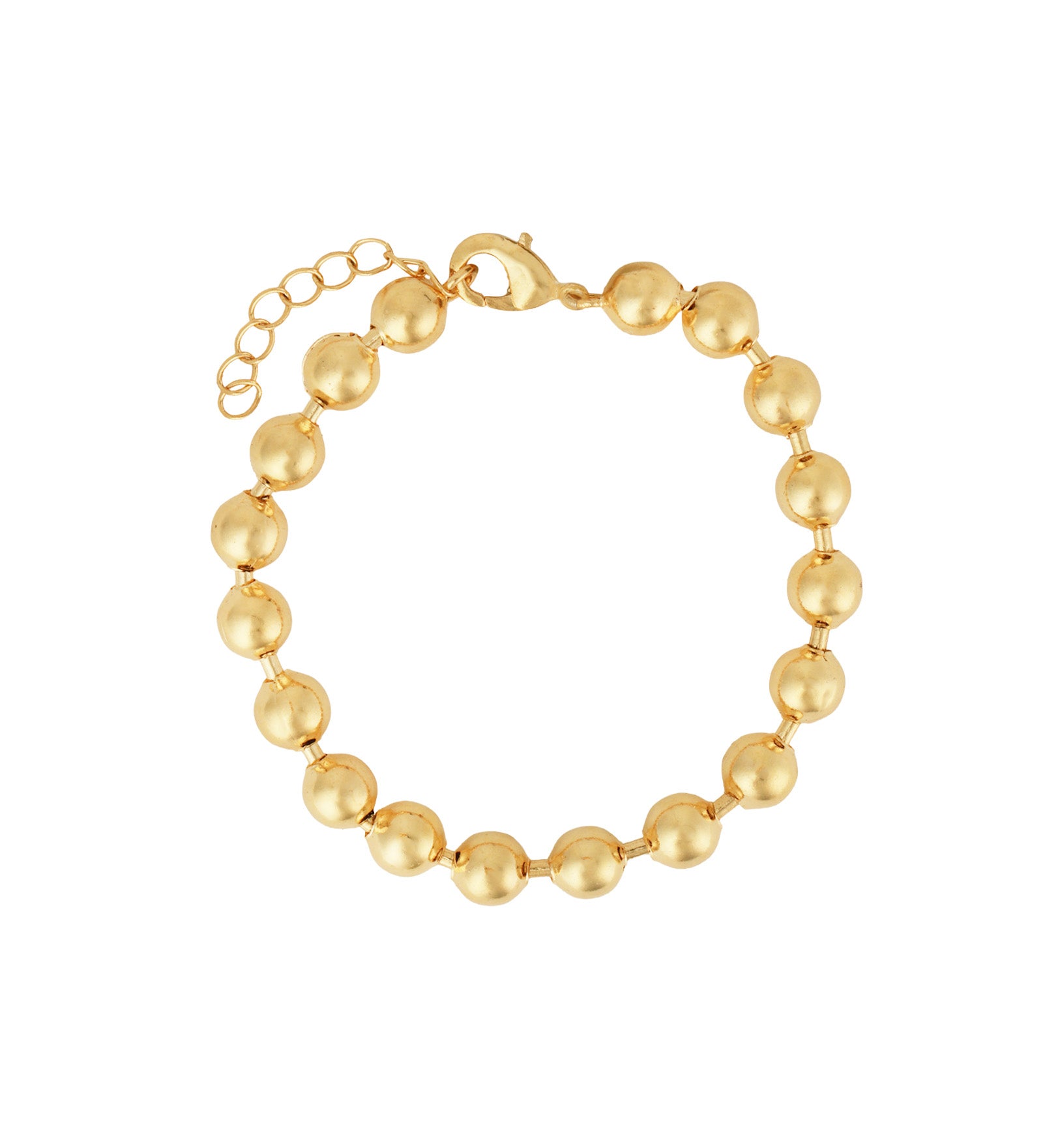 Baseline-Ball Bead Link Bracelet-Bracelets-18k Gold Plated-Blue Ruby Jewellery-Vancouver Canada
