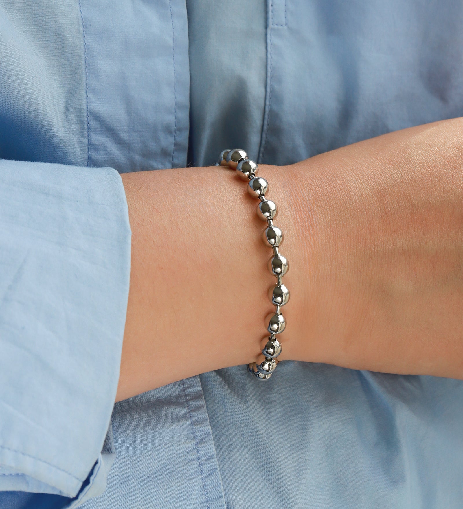 Baseline-Ball Bead Link Bracelet-Bracelets-Blue Ruby Jewellery-Vancouver Canada