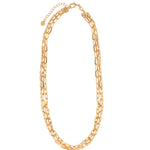 Baseline-3 Row Mix Paperclip Necklace-Necklaces-Blue Ruby Jewellery-Vancouver Canada