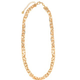 Baseline-3 Row Mix Paperclip Necklace-Necklaces-Blue Ruby Jewellery-Vancouver Canada