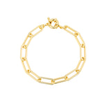 Paperclip Chain Bracelet 18k Gold Plated