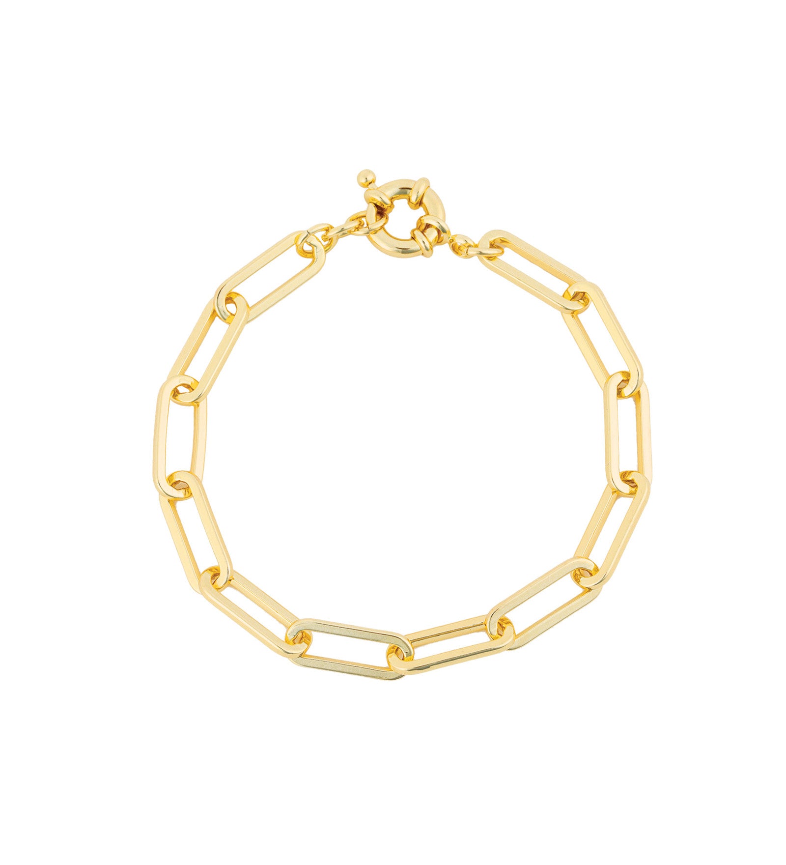 Paperclip Chain Bracelet 18k Gold Plated