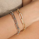 Baseline-Paperclip Chain Bracelet | 7mm-Bracelets-Blue Ruby Jewellery-Vancouver Canada