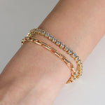 Baseline-Rectangle Link Bracelet-Bracelets-Blue Ruby Jewellery-Vancouver Canada