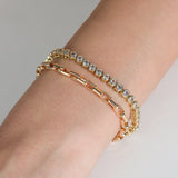 Baseline-Rectangle Link Bracelet-Bracelets-Blue Ruby Jewellery-Vancouver Canada