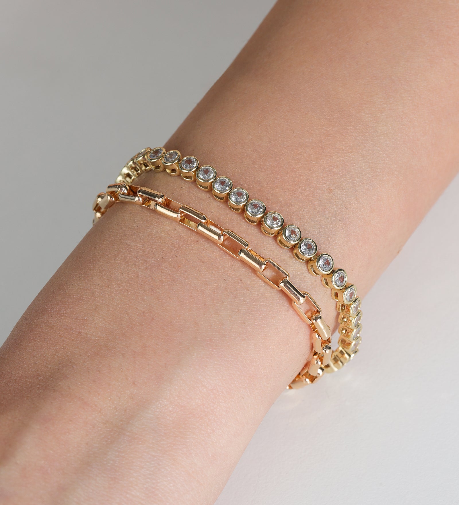 Baseline-Rectangle Link Bracelet-Bracelets-Blue Ruby Jewellery-Vancouver Canada