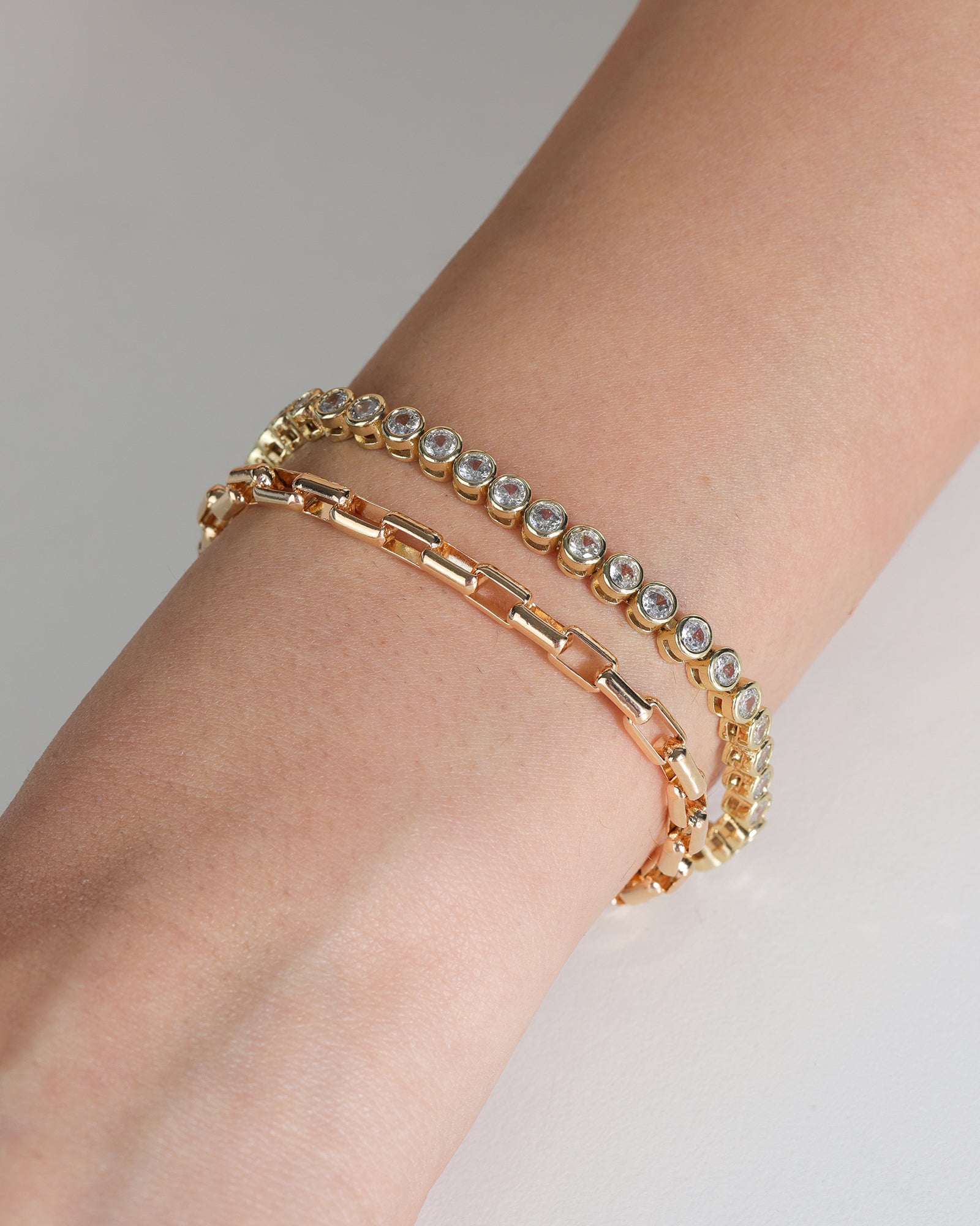 Baseline-Rectangle Link Bracelet-Bracelets-Blue Ruby Jewellery-Vancouver Canada