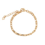 Rectangle Link Bracelet 18k Gold Plated
