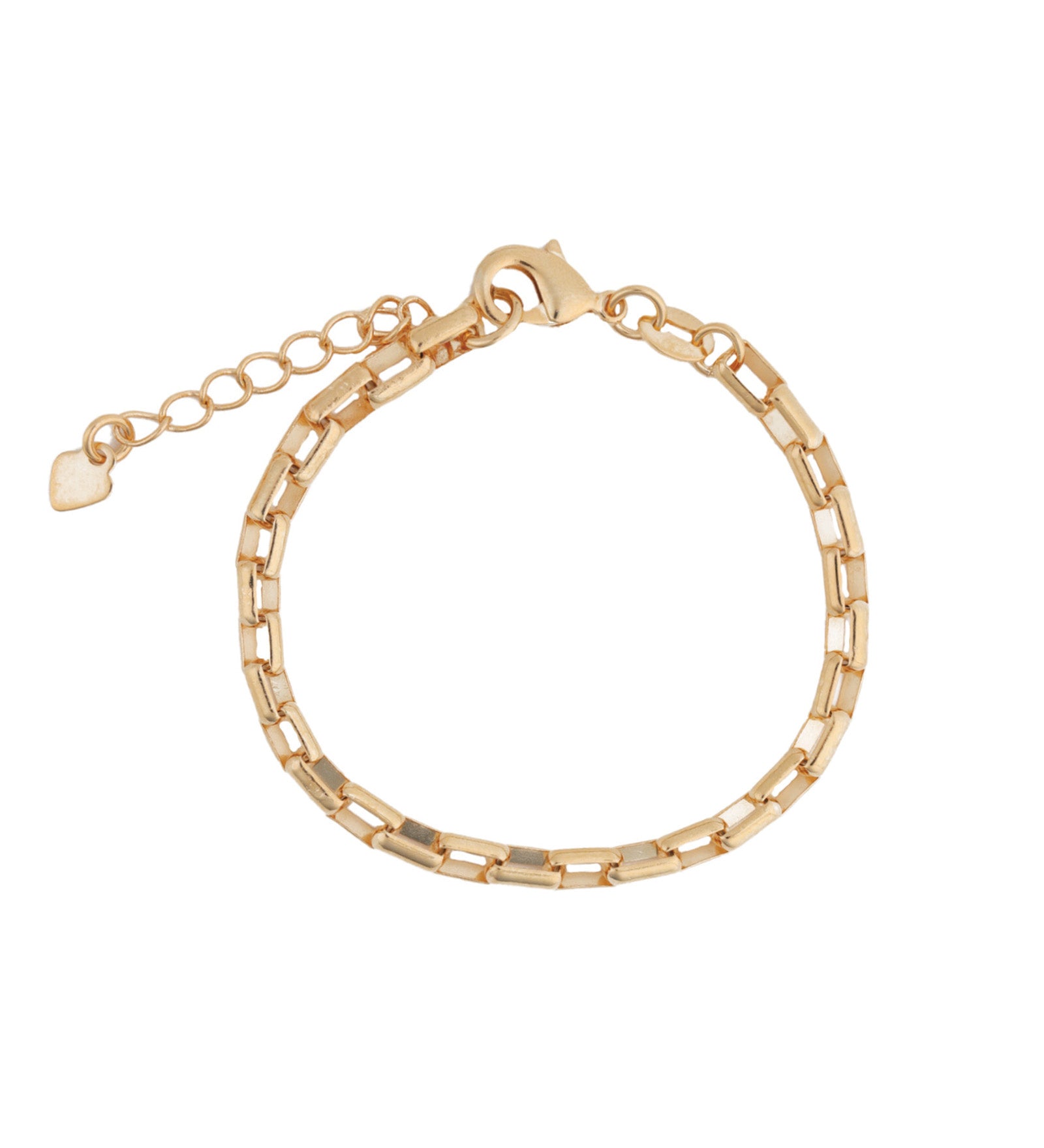 Rectangle Link Bracelet 18k Gold Plated