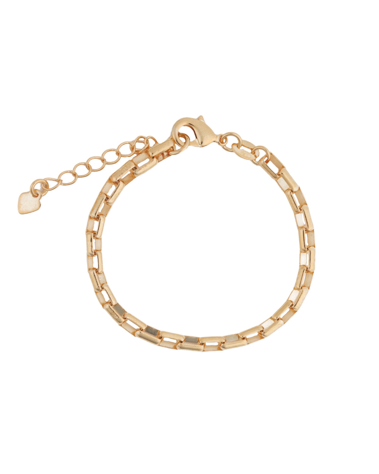 Rectangle Link Bracelet 18k Gold Plated