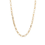 Rectangle Link Chain Necklace 18k Gold Plated