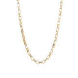Rectangle Link Chain Necklace 18k Gold Plated