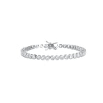Baseline-Tennis Bezel CZ Bracelet | 4mm-Bracelets-Rhodium Plated, Cubic Zirconia-Blue Ruby Jewellery-Vancouver Canada