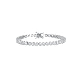 Baseline-Tennis Bezel CZ Bracelet | 4mm-Bracelets-Rhodium Plated, Cubic Zirconia-Blue Ruby Jewellery-Vancouver Canada