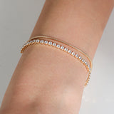 Baseline-Half Tennis Disc Bracelet-Bracelets-Blue Ruby Jewellery-Vancouver Canada