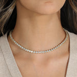 Baseline-Tennis Bezel CZ Necklace | 4mm-Necklaces-Blue Ruby Jewellery-Vancouver Canada