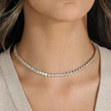 Baseline-Tennis Bezel CZ Necklace | 4mm-Necklaces-Blue Ruby Jewellery-Vancouver Canada