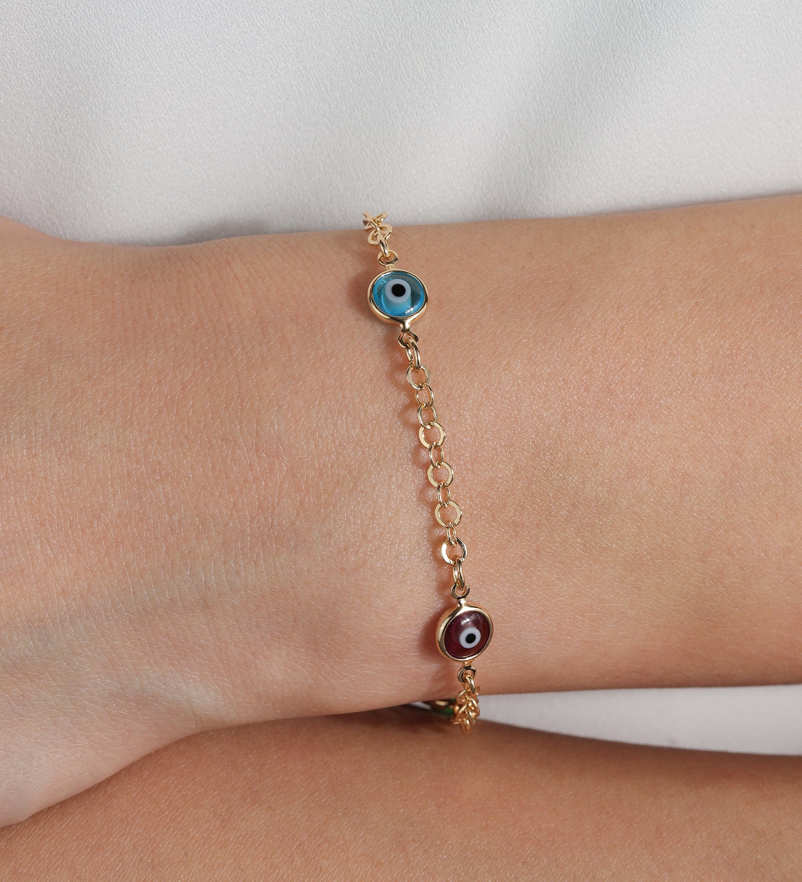 Baseline-Evil Eye Mix Station Bracelet-Bracelets-Blue Ruby Jewellery-Vancouver Canada