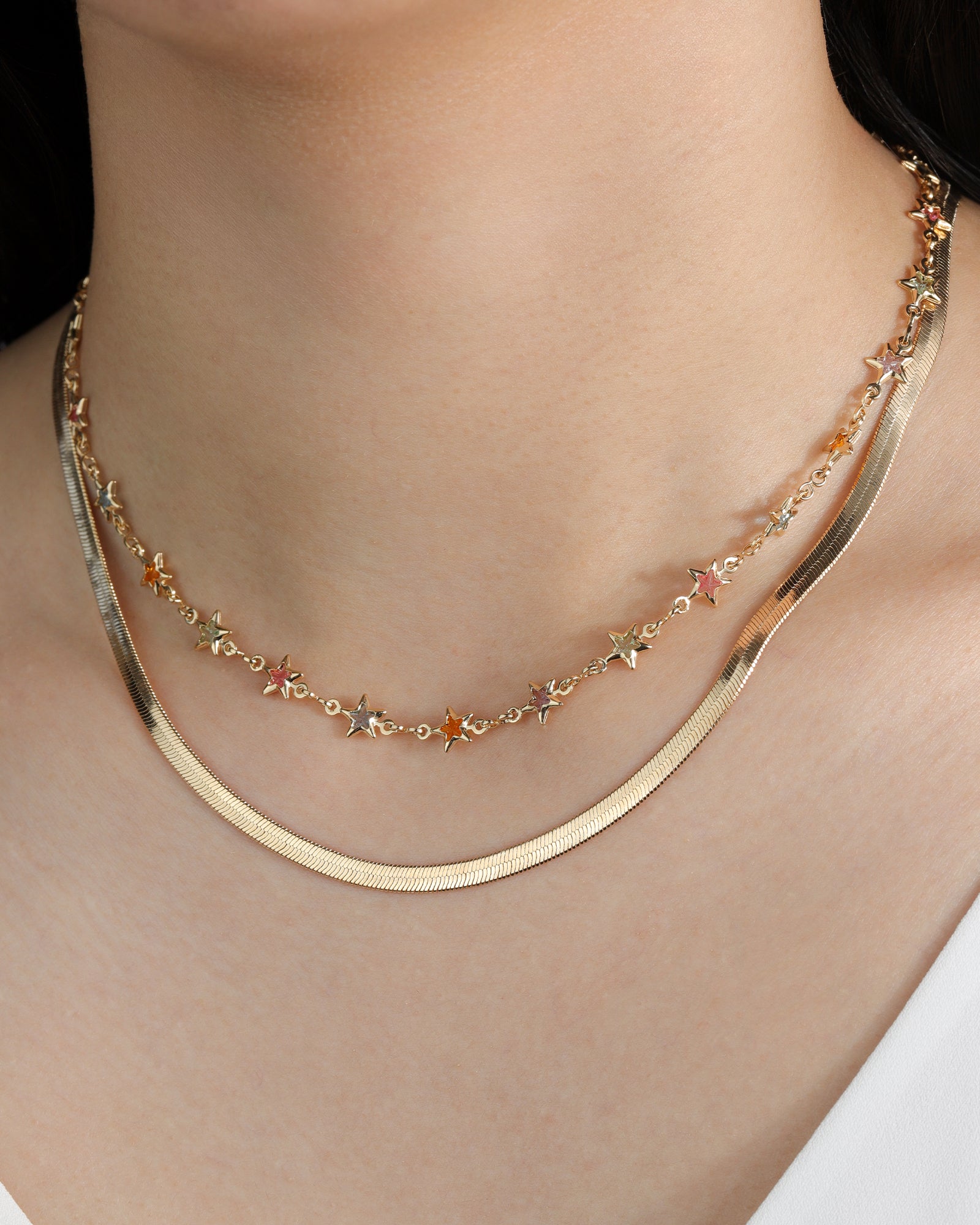 Baseline-Star Mix CZ Necklace-Necklaces-Blue Ruby Jewellery-Vancouver Canada