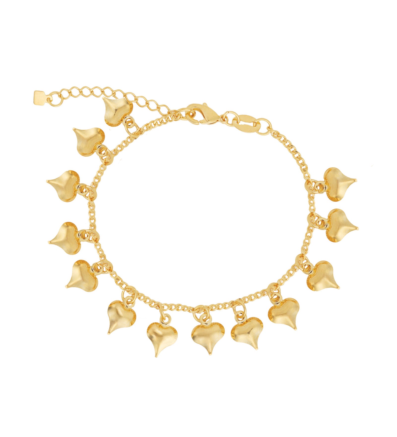 Baseline-Heart Multi Charm Bracelet-Bracelets-Blue Ruby Jewellery-Vancouver Canada