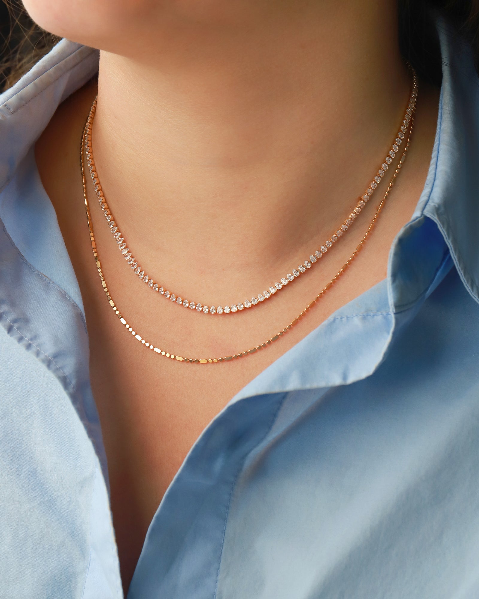 Baseline-Dainty Beaded Bar Necklace-Necklaces-Blue Ruby Jewellery-Vancouver Canada