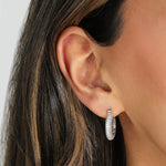 Baseline-Pavé Tube Hoops | 18mm-Earrings-Blue Ruby Jewellery-Vancouver Canada