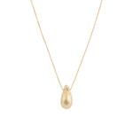 Medium Teardrop Box Chain Necklace 18k Gold Plated