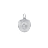 Cowboy Hat Charm Rhodium Plated