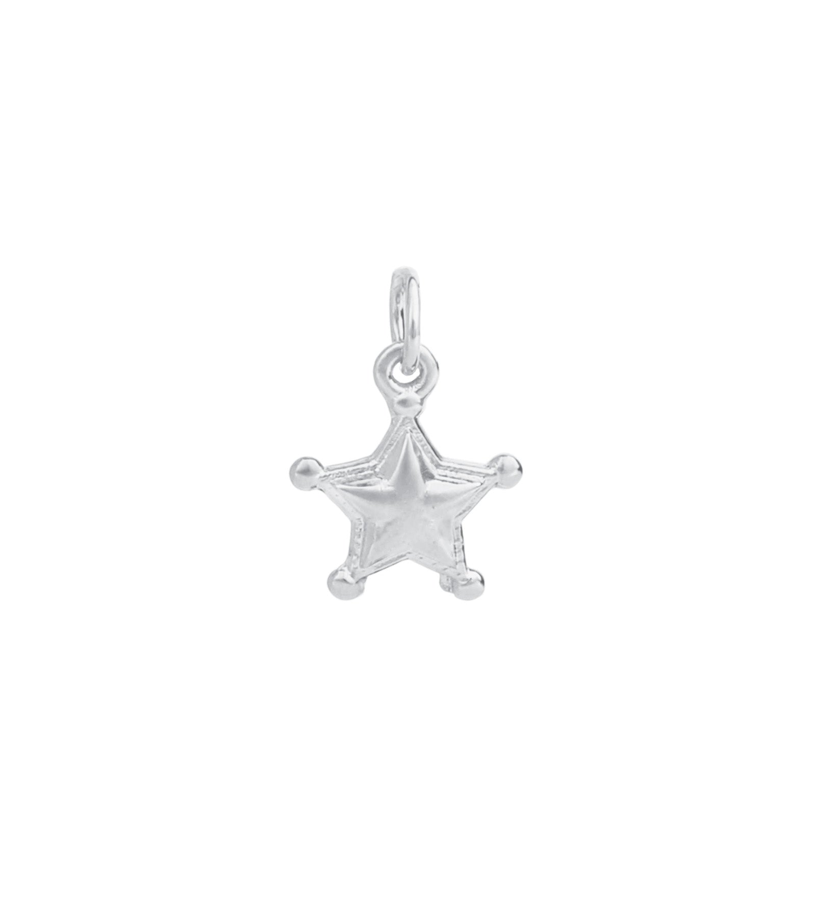 Star Tiny Charm Rhodium Plated