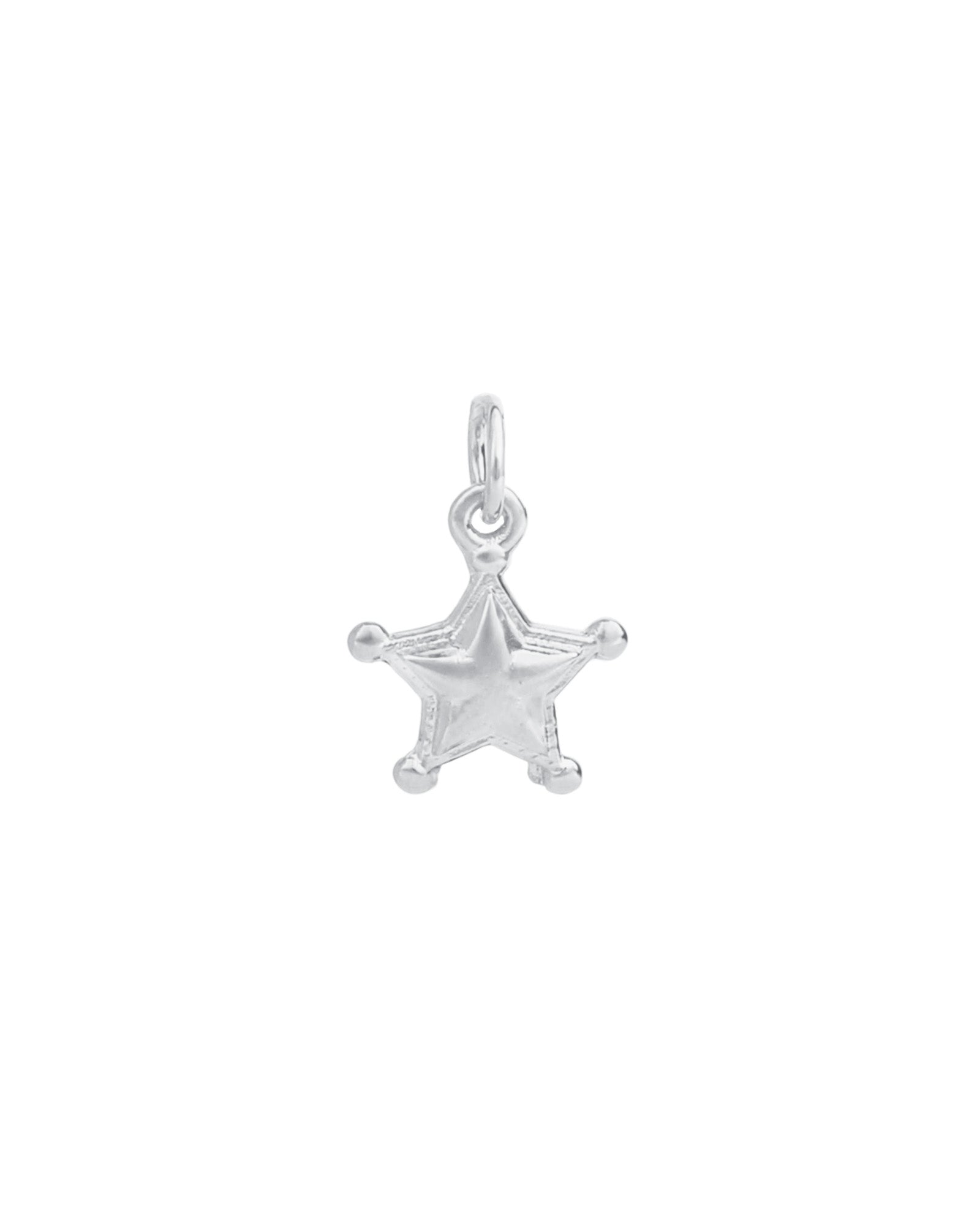Star Tiny Charm Rhodium Plated