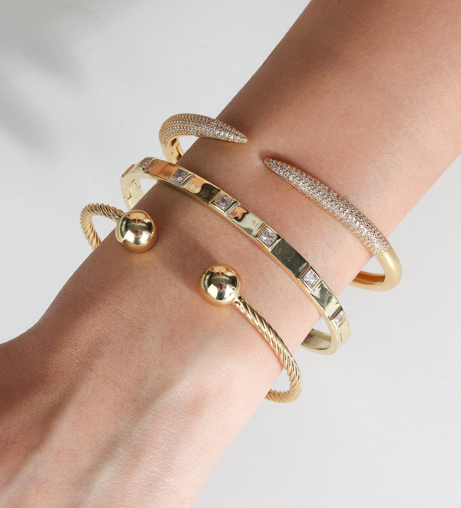 Baseline-Two Ball Twist Cuff-Bracelets-Blue Ruby Jewellery-Vancouver Canada