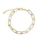 Baseline-Paperclip Chain Bracelet | 7mm-Bracelets-18k Gold Plated, Rhodium Plated-Blue Ruby Jewellery-Vancouver Canada